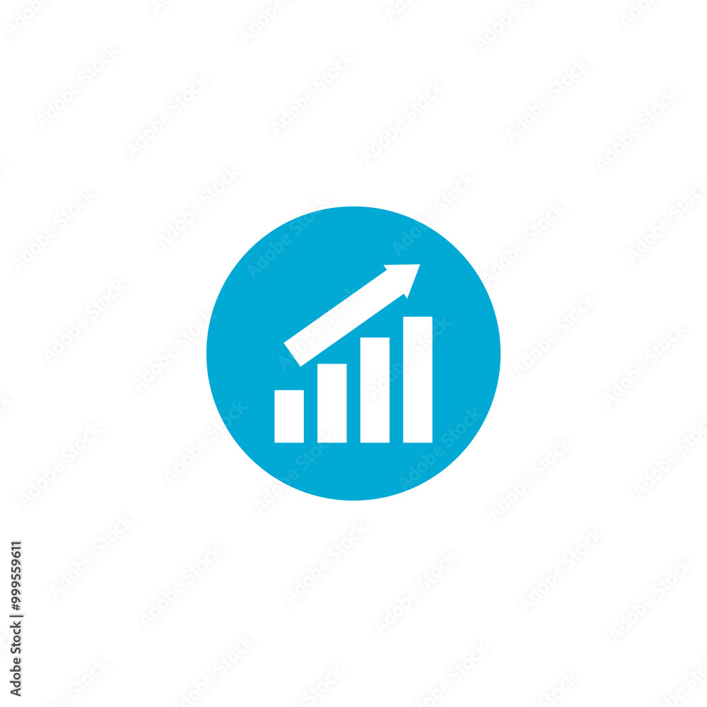Growing graph icon isolated on transparent background Growing graph icon isolated on transparent background