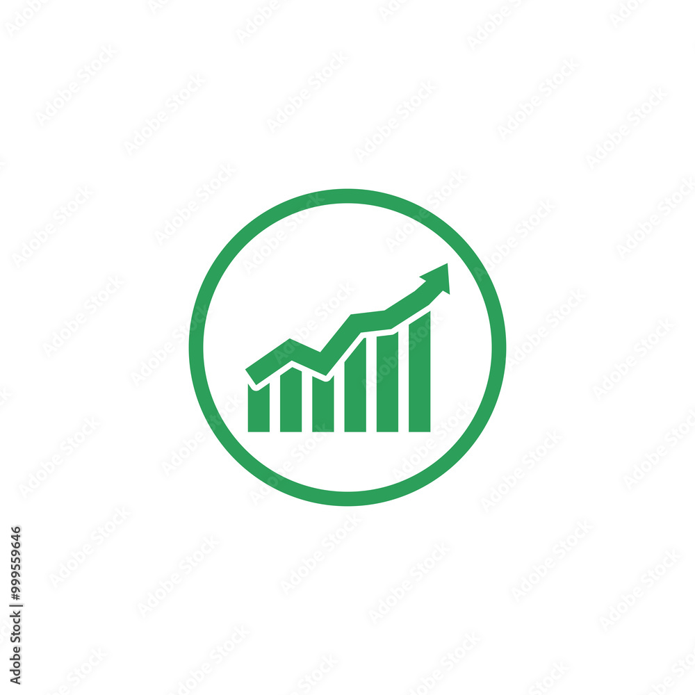 Growing graph icon isolated on transparent background Growing graph icon isolated on transparent background