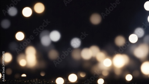 Bokeh Lights on Dark Gray Background