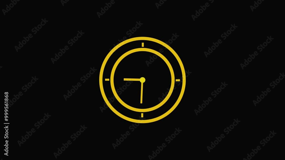 Clock Counting Down 24 Hour Day Fast Speed.