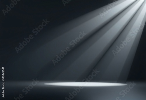 A single spotlight shining down onto a dark surface.