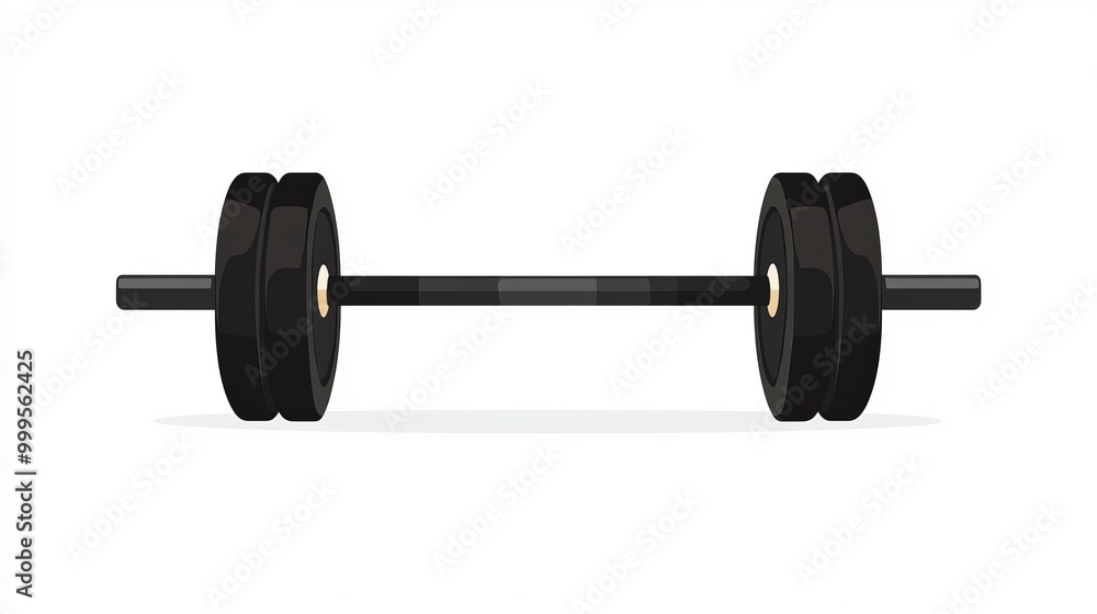 Tricep barbell isolated on a white background, representing fitness equipment for cardio and muscle building. This vector illustration highlights the exercise and gym concept. Tricep barbell isolated on a white background, representing fitness equipment for cardio and muscle building. This vector illustration highlights the exercise and gym concept.