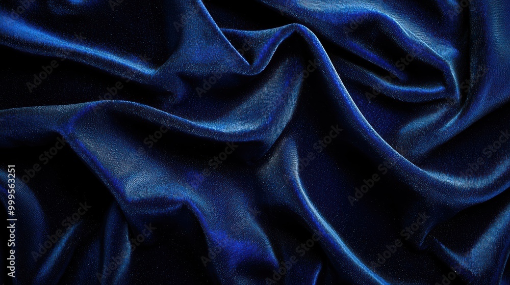Fototapeta premium A soft velvet texture in deep royal blue, exuding luxury and elegance, ideal for high-end backgrounds and stylish decor.