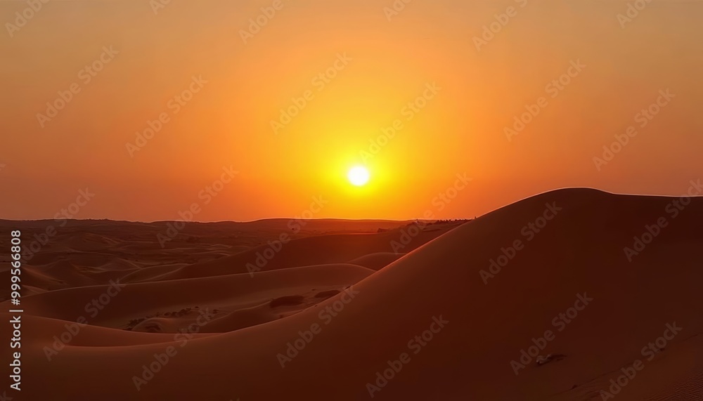 Sunset in the desert a serene moment Sunset in the desert a serene moment