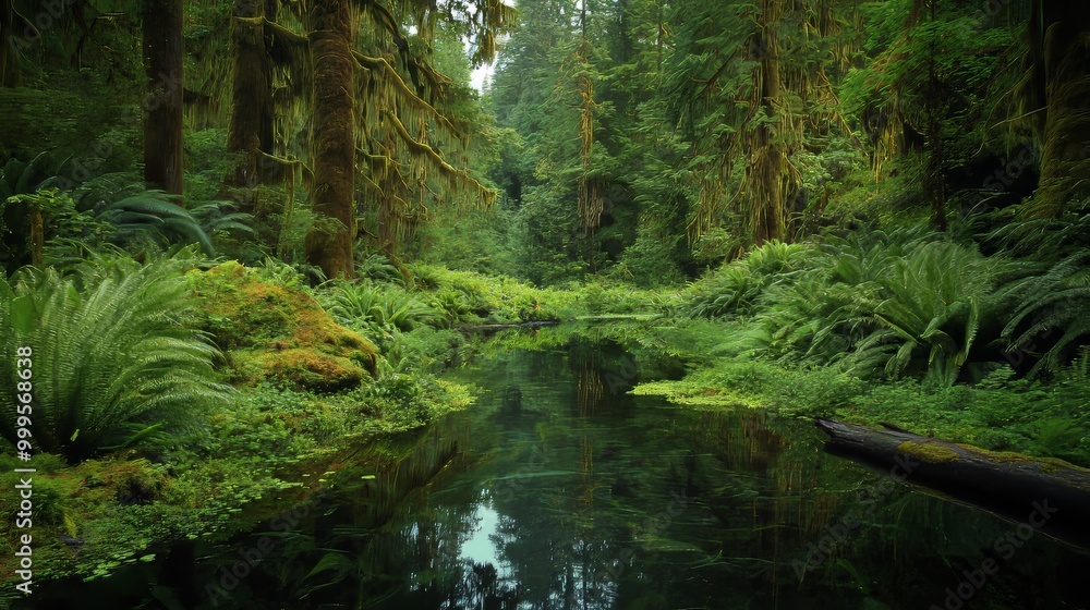 Located on the Olympic Peninsula the beautiful Hoh rainforest is one of the largest temperate rainforests in the U.S. Receiving over 100 inches of rain annually the region is lush with flora. Located on the Olympic Peninsula the beautiful Hoh rainforest is one of the largest temperate rainforests in the U.S. Receiving over 100 inches of rain annually the region is lush with flora.