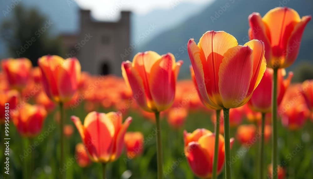 Obraz premium Blooming beauty in a field of dreams