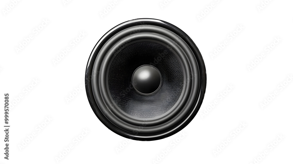 A black speaker, on white background A black speaker, on white background