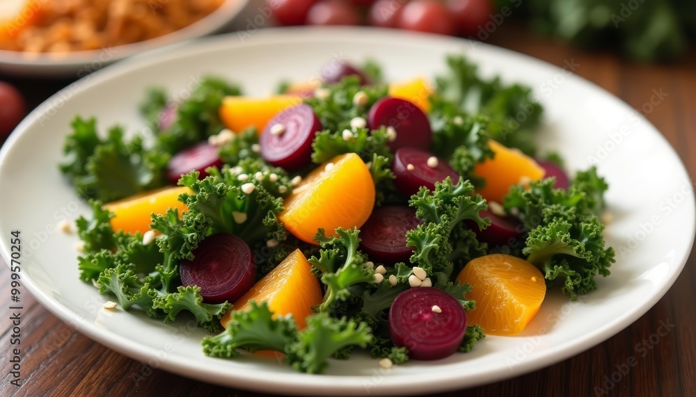 Fresh and vibrant salad ready to be enjoyed Fresh and vibrant salad ready to be enjoyed