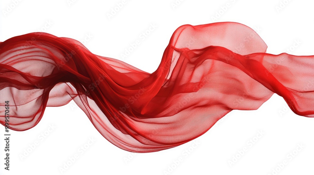 Elegant Red Silk Swirl. Abstract Motion of Luxurious Fabric in Flowing Form Elegant Red Silk Swirl. Abstract Motion of Luxurious Fabric in Flowing Form