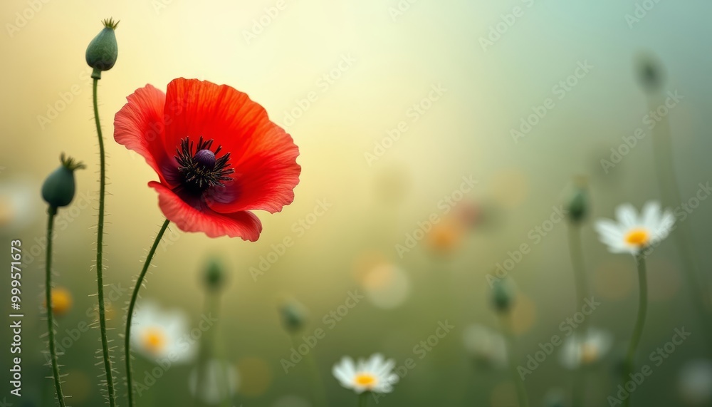 Obraz premium Blooming beauty in a field of dreams