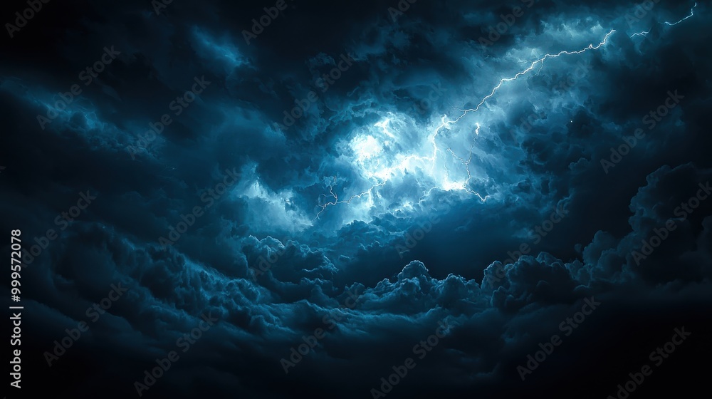 A stormy sky filled with ominous, dark clouds and bright streaks of lightning cutting across the horizon, creating a dramatic and electrifying atmosphere. A stormy sky filled with ominous, dark clouds and bright streaks of lightning cutting across the horizon, creating a dramatic and electrifying atmosphere.