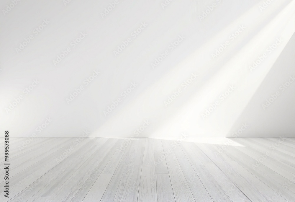 White Room with Wooden Floor and Sunlight. White Room with Wooden Floor and Sunlight.
