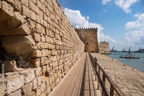 The Koules Fortress or Castello a Mare at the old port of Heraklion in Crete, Greece. photo