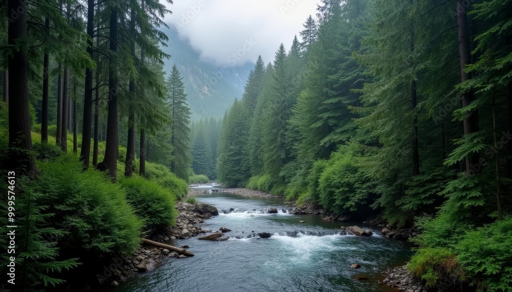 Tranquil forest stream a serene escape Tranquil forest stream a serene escape