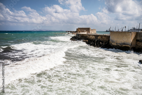 The Koules Fortress or Castello a Mare at the old port of Heraklion in Crete, Greece. photo