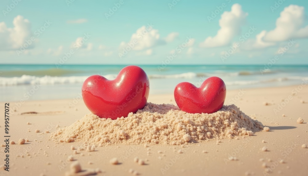 Loves sweet embrace on a sandy beach Loves sweet embrace on a sandy beach