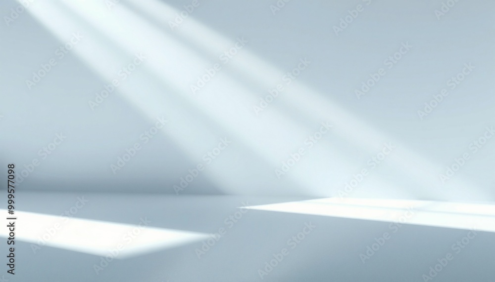 Rays of light shining through a window onto a gray floor. Rays of light shining through a window onto a gray floor.