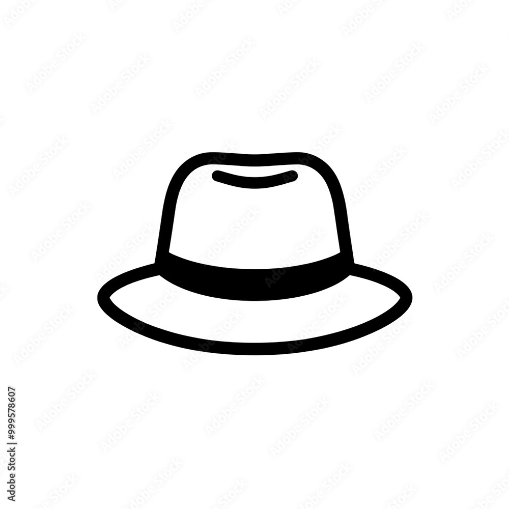 hat icon vector. isolated contour symbol illustration hat icon vector. isolated contour symbol illustration