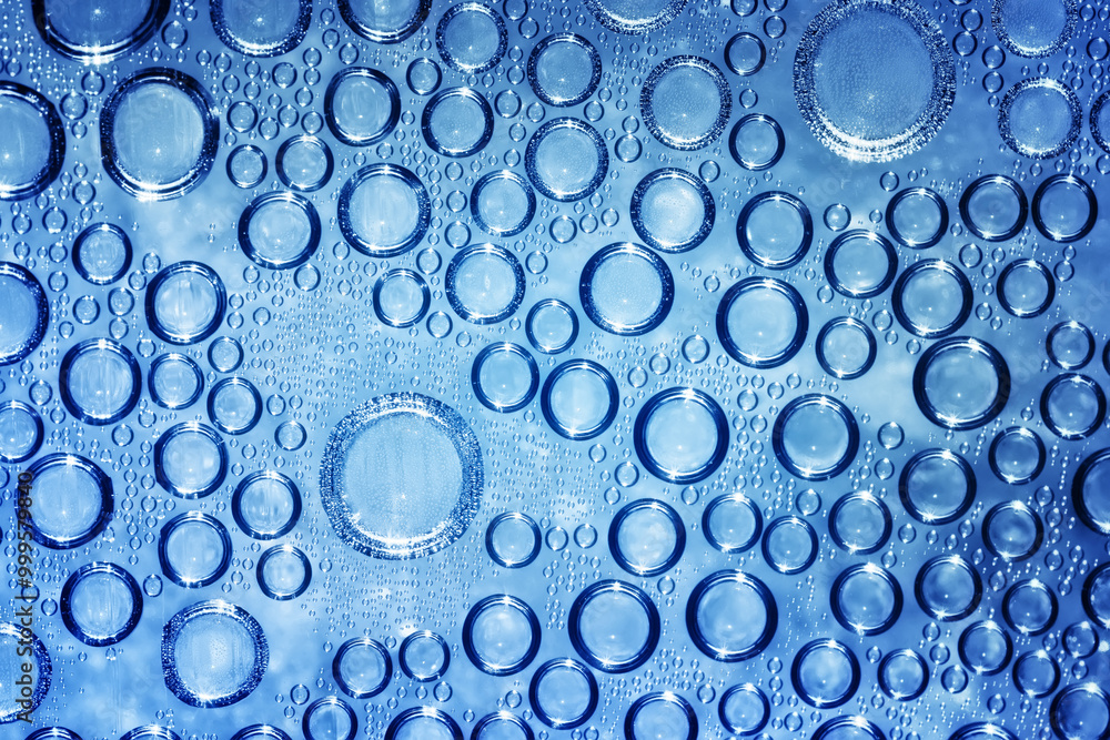 Water rops on blue background. Water rops on blue background.