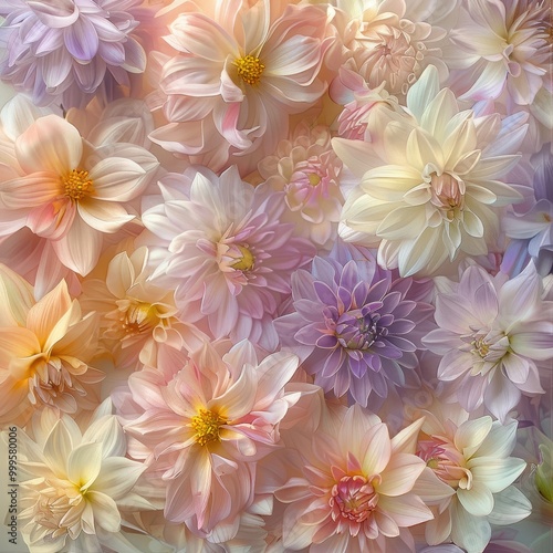 seamless background with flowers