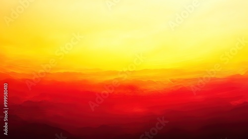 Yellow and red gradient background. Sunset colors blurred. Bright autumn template for design