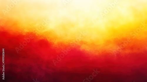 Yellow and red gradient background. Sunset colors blurred. Bright autumn template for design