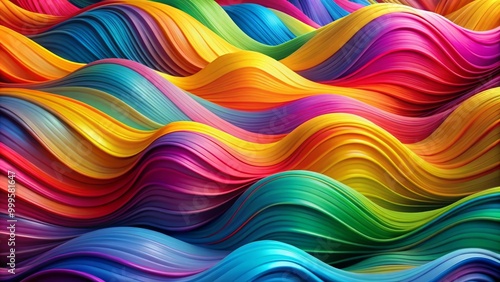 Lively abstract background showcasing vibrant waves and flowing patterns, ideal for enhancing creative design projects