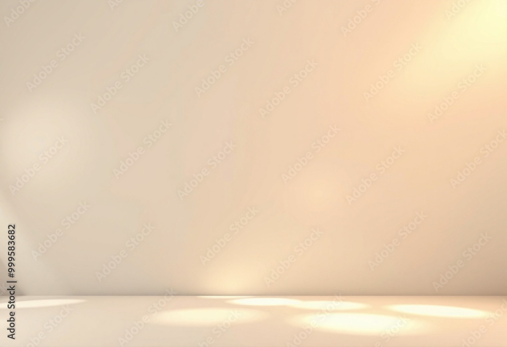 Minimalist light beige studio background with sunbeams. Minimalist light beige studio background with sunbeams.