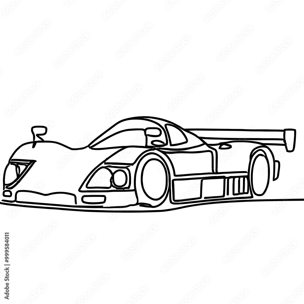 Obraz premium line drawing of jdm car