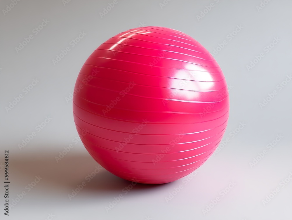 Pink Exercise Ball: Perfect for Fitness and Yoga Pink Exercise Ball: Perfect for Fitness and Yoga