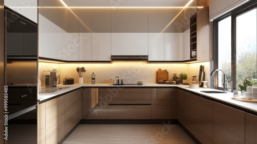 Wallpaper Mural Clean modern kitchen in a home Torontodigital.ca