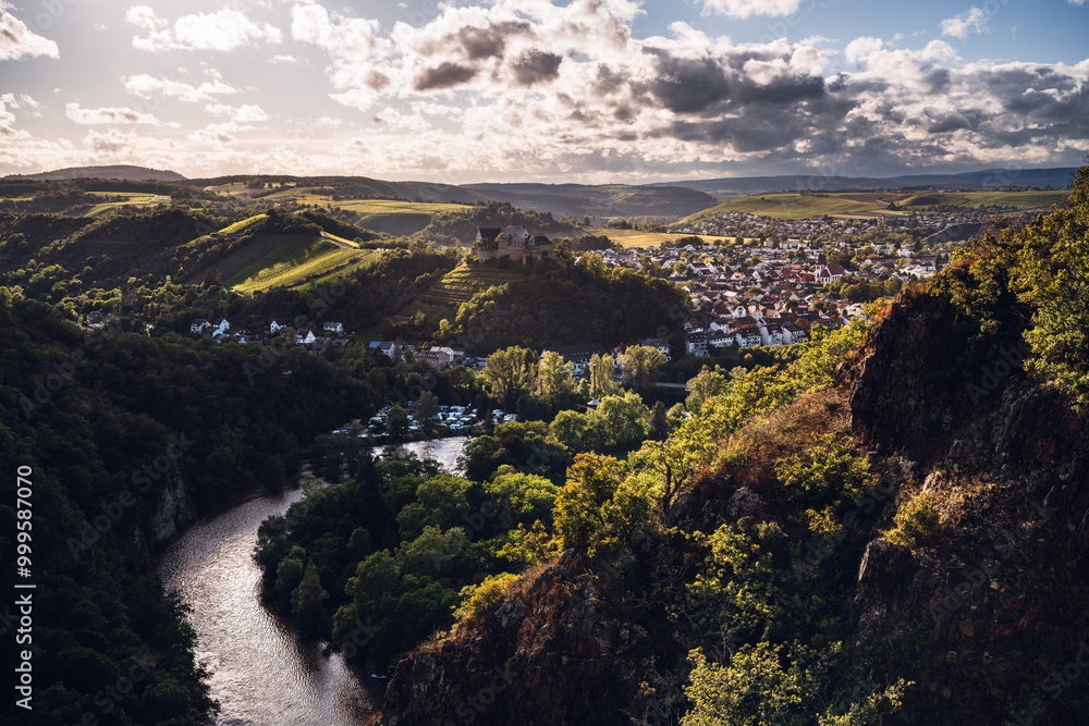 Blick auf die Nahe, Bad Münster am Stein Ebernburg, Sep. 24