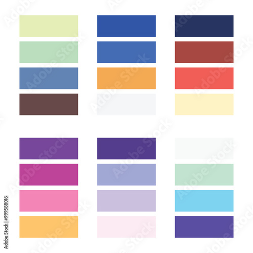 Abstract color palette Color swatches