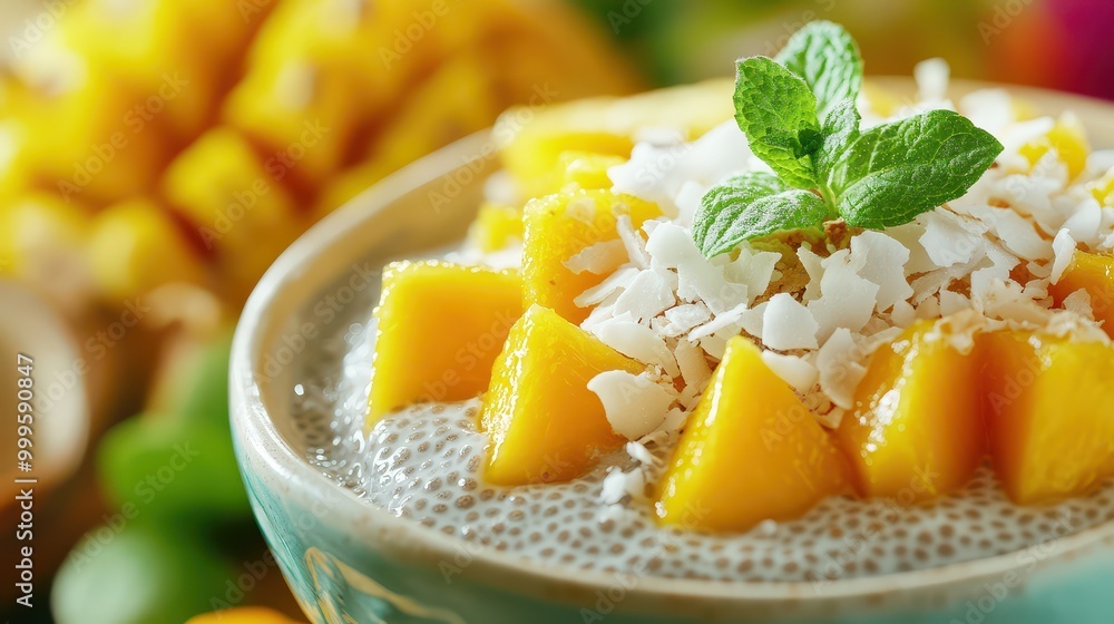 Tropical Chia Pudding with Fresh Fruit Toppings Tropical Chia Pudding with Fresh Fruit Toppings