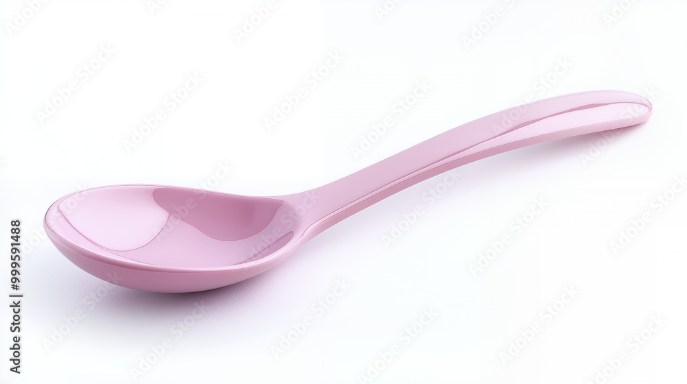 a pink spoon with a handle a pink spoon with a handle