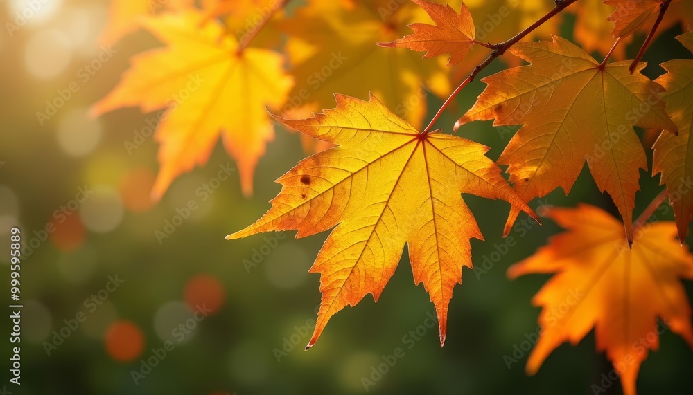 Autumns vibrant embrace captured in a single leaf Autumns vibrant embrace captured in a single leaf