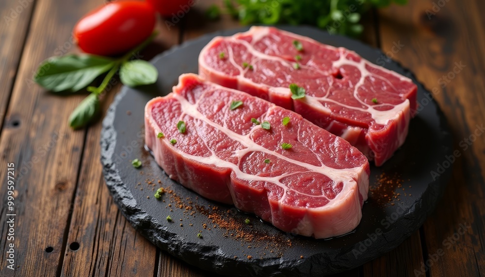 Deliciously grilled steak ready to be savored Deliciously grilled steak ready to be savored