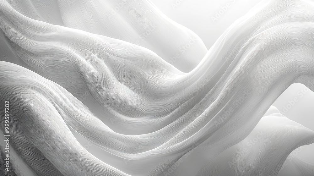 Abstract Drapery of White Fabric in Soft Light Abstract Drapery of White Fabric in Soft Light