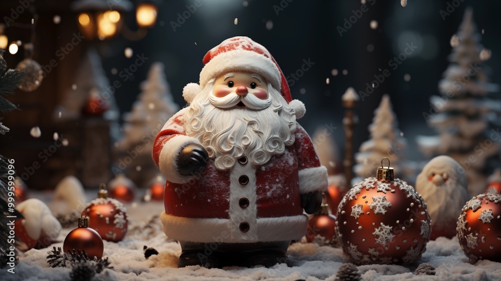 christmas tree decorations, santa claus with gifts, snowman in the snow, christmas tree decorations, santa claus with gifts, snowman in the snow,