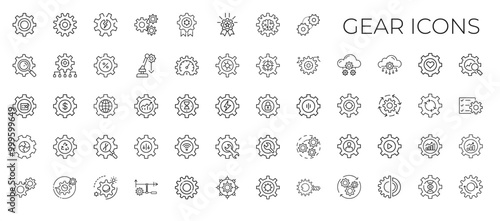 cogs gears icon collection, reliability efficiency precision accuracy