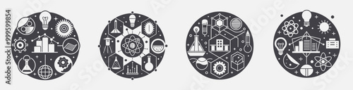 science technology society element themed template collection, human design engineering