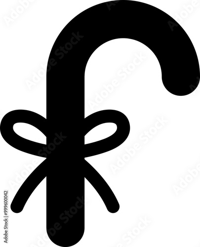 Candycane Lolipop Christmas Element Decor Silhouette