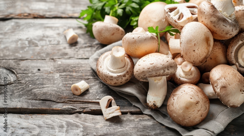 Mushroom against a clean background, beautiful fall specimen. Background subtle, mushroom highlighted. Mushroom against a clean background, beautiful fall specimen. Background subtle, mushroom highlighted.