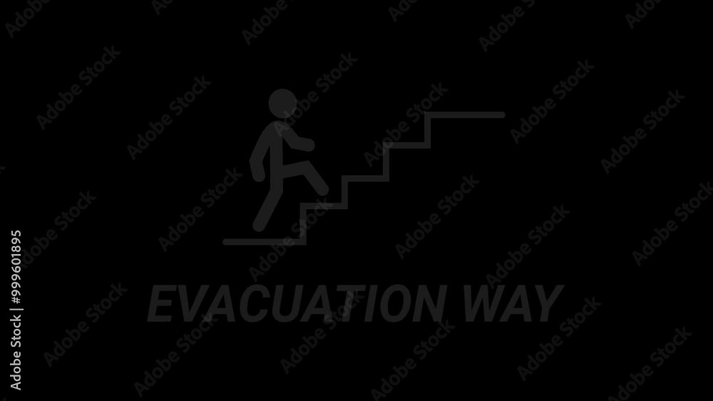 EVACUATION PATH animated icon EVACUATION PATH animated icon