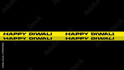 Animated happy Diwali text 4K Video photo