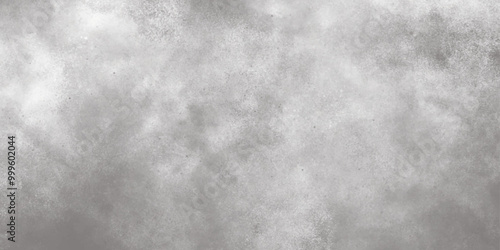 Abstract white and gray isolated cloud cumulus clouds. Gray aquarelle painted realistic fog or mist smoky textured canvas design. White and ash messy wall stucco texture background.