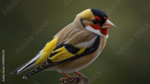 goldfinch over a blurry background