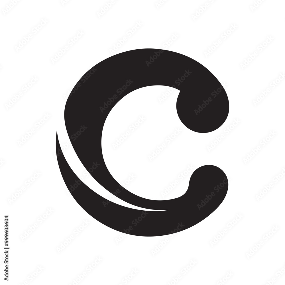 Letter C Logo with Organic Fluid Shape - Modern and Minimalistic Template for Branding. Stylish and Sophisticated Design for Corporate Identity, Web, Print, and Marketing Letter C Logo with Organic Fluid Shape - Modern and Minimalistic Template for Branding. Stylish and Sophisticated Design for Corporate Identity, Web, Print, and Marketing
