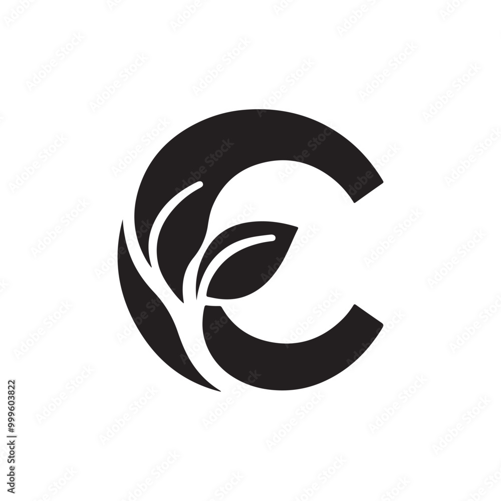 Organic Leaf-Inspired Letter C Logo: A Minimalistic Approach to Stylish Branding and Modern Logo Design Organic Leaf-Inspired Letter C Logo: A Minimalistic Approach to Stylish Branding and Modern Logo Design