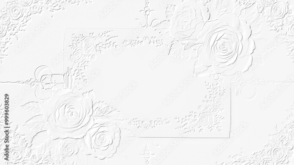 embossed image of flowers embossed image of flowers